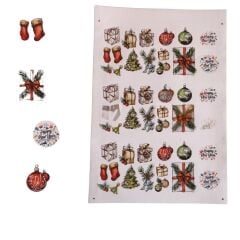 Yılbaşı Temalı Sticker Seti, 45 Adet Çıkartma, Yeniyıl Hediye Paketi Etiketleri, 15 Farklı Model
