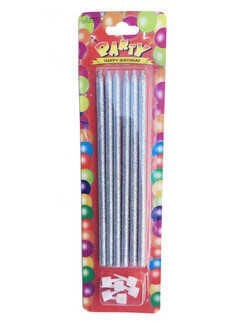 MUM SİMLİ 14CM GÜMÜŞ PK:6 KL:288