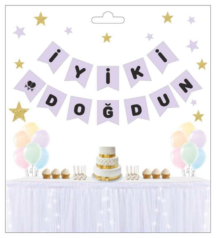 FLAMA İYİKİ DOĞDUN MAKARON LİLA PK:1 KL:300