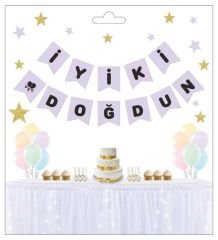FLAMA İYİKİ DOĞDUN MAKARON LİLA PK:1 KL:300