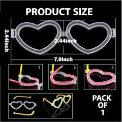 Glow Kalpli Fosforlu Gözlük 6’lı Renkli Set – Neon Parti