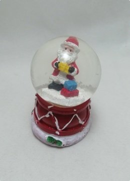 Işıklı Küçük Noelbaba Cam Küre (Kar Küresi) 7,5cm
