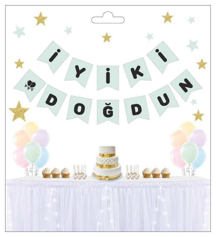 FLAMA İYİKİ DOĞDUN MAKARON SU YEŞİLİ PK:1 KL:300
