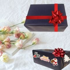 İtalyan Premium Hediye Paketleme Kağıdı, Paket Ambalaj Kağıdı, Lacivert No:561, 70x200 Cm