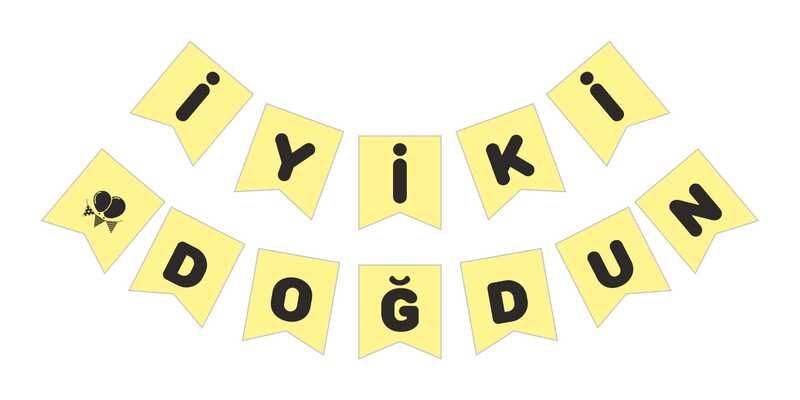 FLAMA İYİKİ DOĞDUN MAKARON VANİLYA SARI PK:1