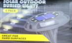 4'lü Solar Panelli Kazıklı Zemin Solar Ledi 8+4 Led RGB