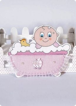 Bebek şekeri sunum çit Sepet Küvette Bebek