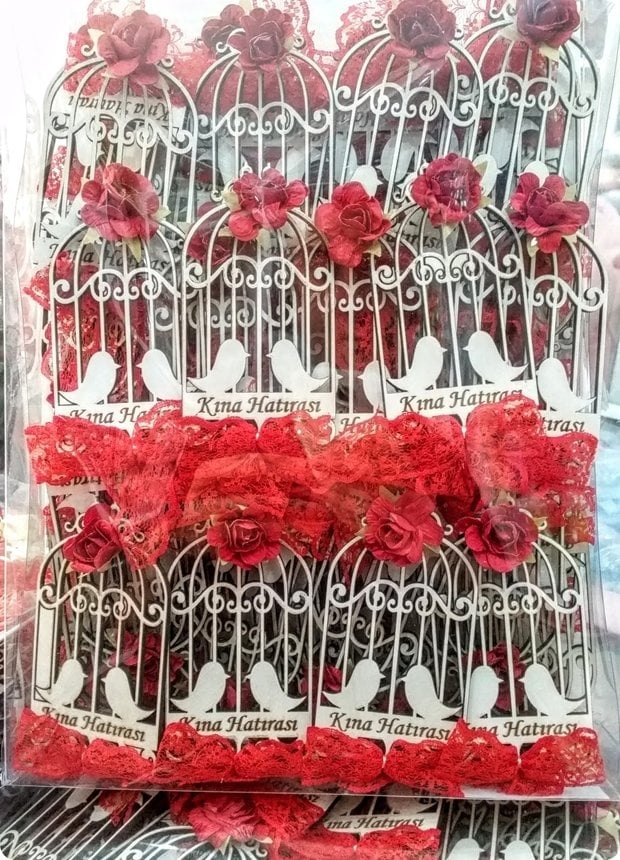Ahşap Kafes Süslü  Magnet (Söz, Nişan, Nikah, Şekeri)