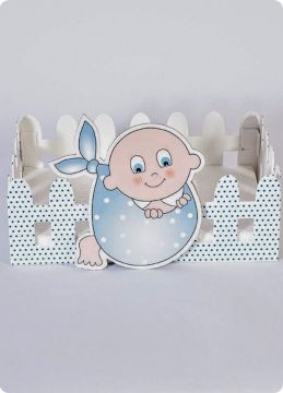 Bebek şekeri sunum çit Sepet Kundakta  Bebek