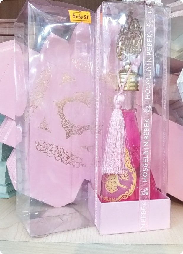 50'Li 6x6x21 Cm Katlanmamış Full Asetat Kutu İksir Kolonya Şişesi için