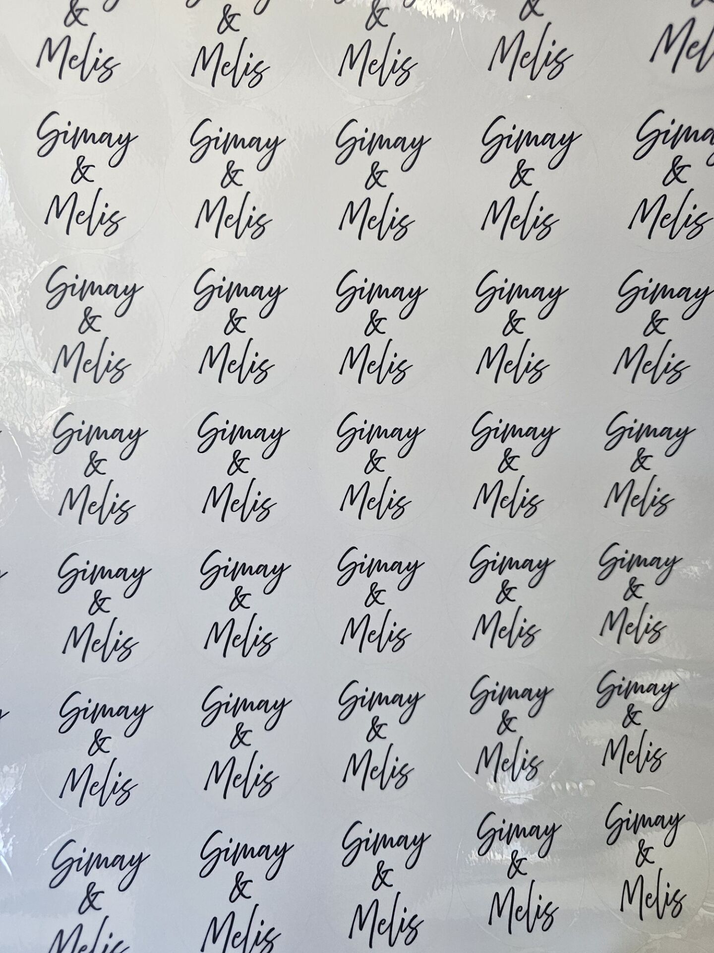 3 Cm Yuvarlak Şeffaf Sticker (sade) / Etiket 1 Sayfa (100 Adet)
