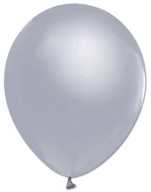 BALON 12'' BASKISIZ METALİK GÜMÜŞ P100