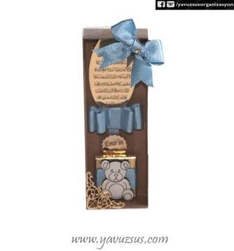 20 Adet Süslü Pleksili & Çikolatalı Kutuda Bebek Şekeri PEMBE