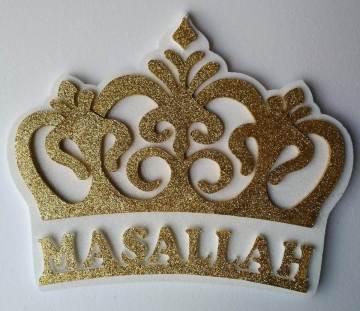İşlemeli Kral Taçlı Maşallah Strafor