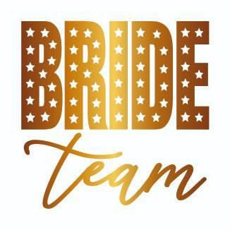 Bekarlığa Veda Partisi Bride Team Dövmesi Altın Renk
