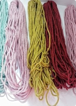 50 Mt.Renkli Örgü Jüt İp Top