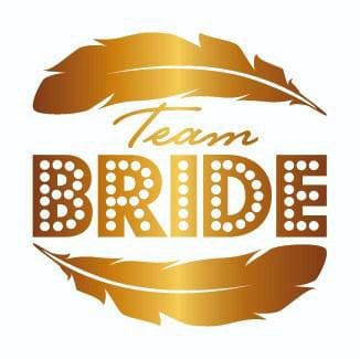 Bekarlığa Veda Partisi Team Bride Dövmesi Altın Renk