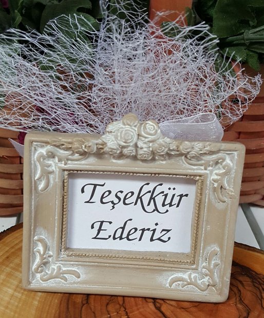 Süslü , Ağ Tüllü Polyester Çerçeve 30 Ad./Paket