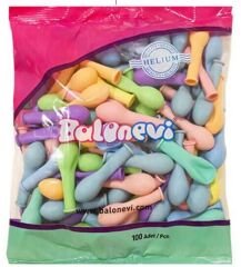 100 LÜ BALON DÜZ 5 İNC MAKARON KARIŞIK
