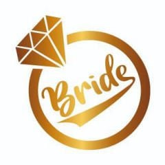 Bekarlığa Veda Partisi Alyanslı Bride Dövmesi Altın Renk