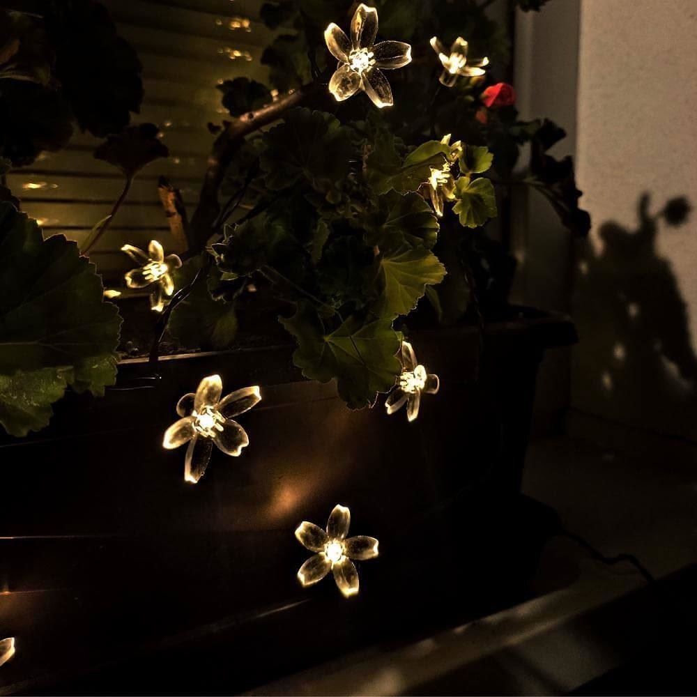 Solar 5mt 50 Led Papatya Gün Işığı 8 Fonksiyonlu