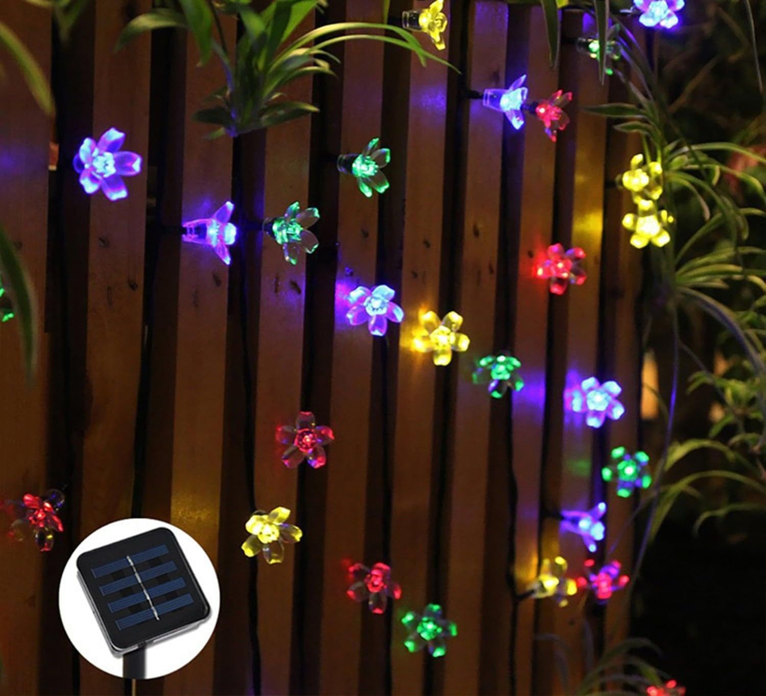 Solar 5 mt 50 Led Papatya RGB 8 Fonksiyonlu