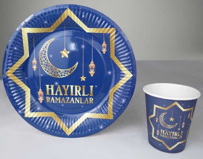 8 Lİ BARDAK KARTON HAYIRLI RAMAZANLAR 8 OZ