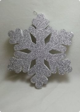 25 cm Strafor Tekli kar tanesi