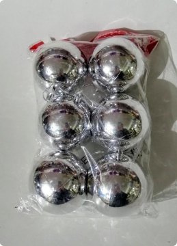 4 Lü 10 CM yılbaşı ağaç Cici top süsleme KIRMIZI