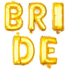 Bride Yazılı Bekarlığa Veda Partisi Folyo Balonu Altın Renk 100 cm