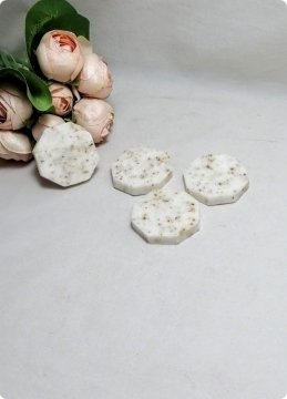 Yuvarlak Kokulu Tırtıklı Beyaz Sabun (7x2cm) 12 Adet / Paket