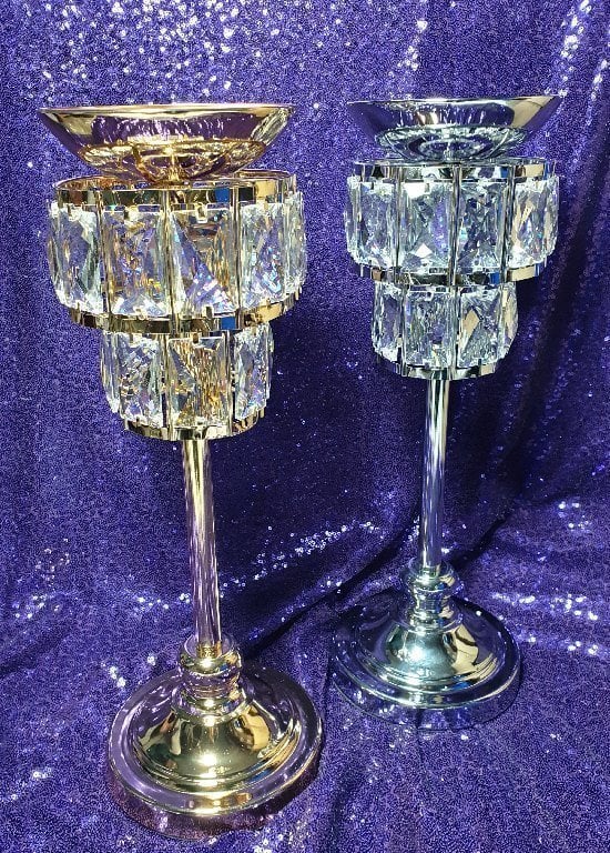 Büyük Kristalli Şamdan(64,5cm)