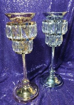 Büyük Kristalli Şamdan(64,5cm)