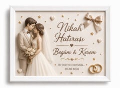 Dikdörtgen baskılı mıknatıslı nikah çerçeve modelleri NO 1
