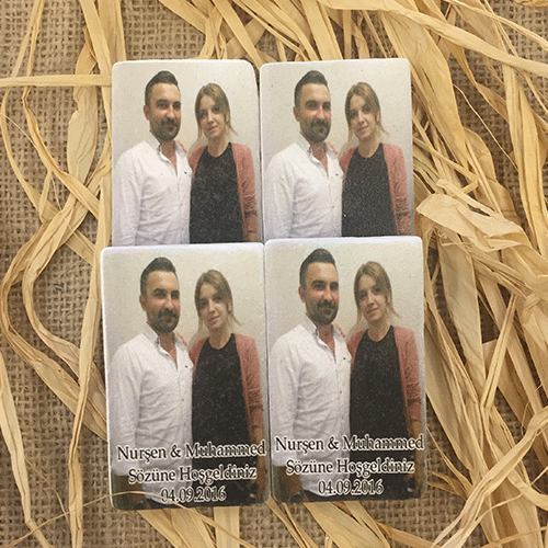 Doğal Taş Baskı Magnet Söz,Nişan,Kına,Nikah Kınahediyelik