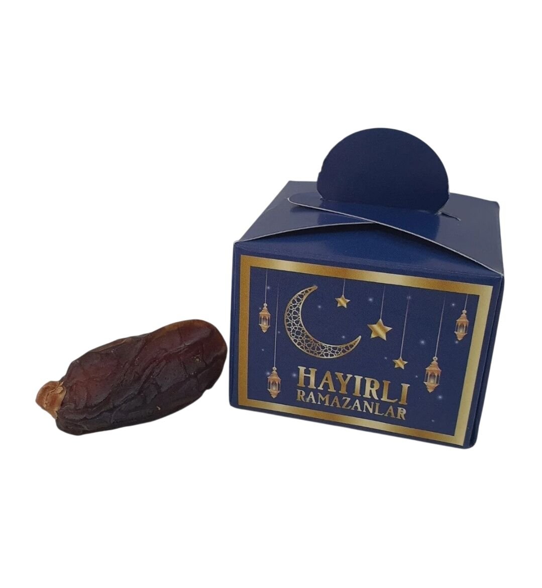 25 Lİ LOKUMLUK HURMALIK KARTON KUTU HAYIRLI RAMAZANLAR