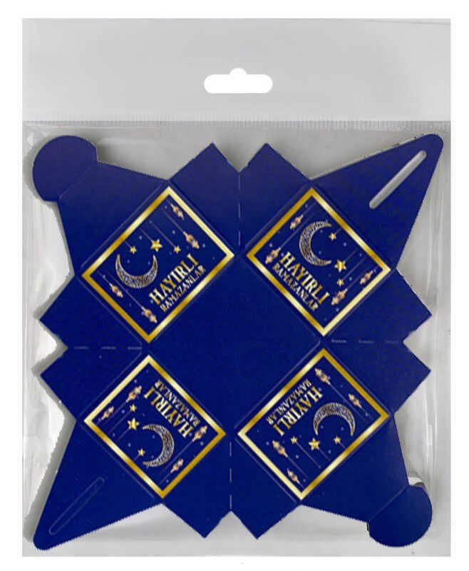 25 Lİ LOKUMLUK HURMALIK KARTON KUTU HAYIRLI RAMAZANLAR