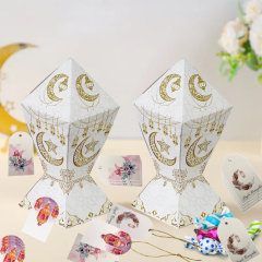 3lü Ramazan Temalı Hediye, Tebrik Kartı Seti, Delikli Ambalaj Paketleme Etiketleri, 4.5x7.5 Cm, 27