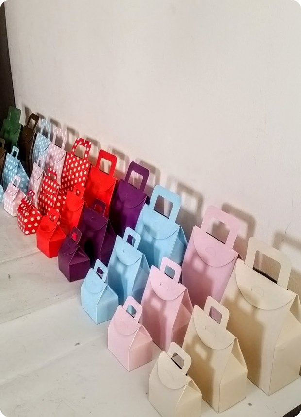 50 Li Selefonlu Karton Mini Toptan Çanta (Mor)