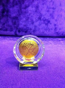 10 lu Kristal Cam Ayet (Allah&Muhammed) 10 Adet / Paket - Gümüş