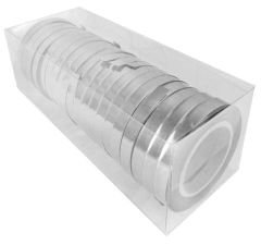 RAFYA METALİZE BEYAZ 25 MT 8 MM PK:20 RULO KL:500
