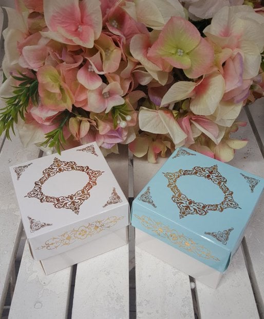 8x8x6 Baskılı Karton Kare Kutu Paketi :