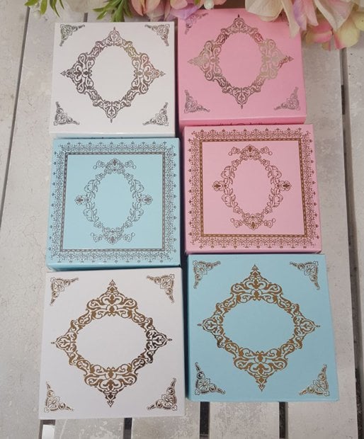 8x8x6 Baskılı Karton Kare Kutu Paketi :