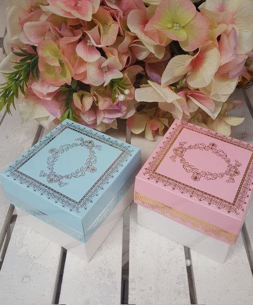 8x8x6 Baskılı Karton Kare Kutu Paketi :