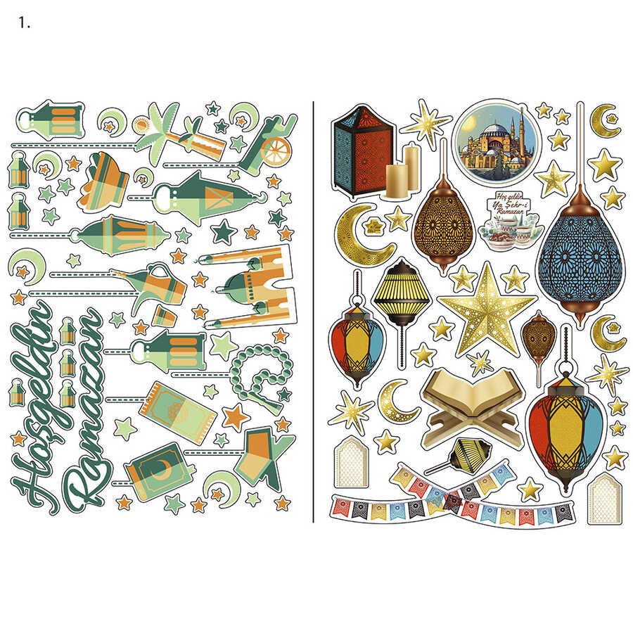 2 Li Ramazan Temalı Sticker Seti