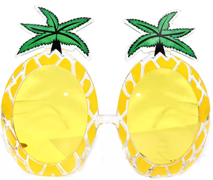 Luau Party Hawaii Ananas Parti Gözlüğü 14x12 cm