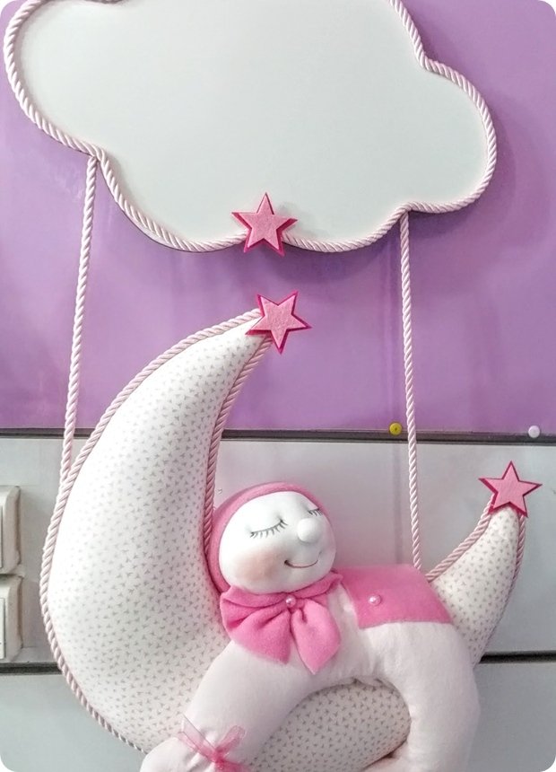 Pembe Yanaklı Bebek 3 Lü Set ; Kapı Süsü / Sepet / Takı Yastığı