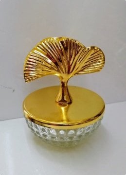 20 Adet B.Yelpaze Çiçek Tepelikli Kristalize Cam Kase Lokumluk,Çerezlik