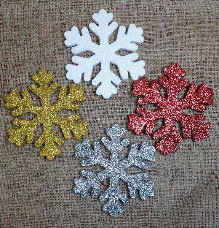 25 cm Strafor Tekli kar tanesi GUMUS