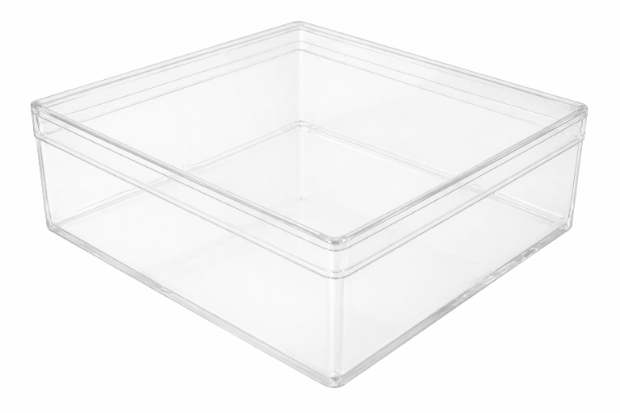 12 Lİ 8x8x3 CM ŞEFFAF MİKA KUTU KARE